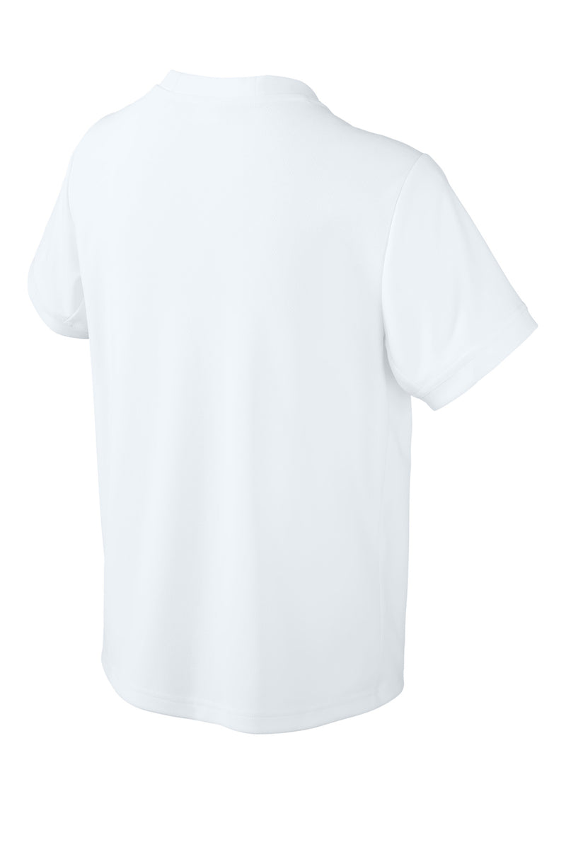 Sport-Tek Youth Club Short Sleeve Crew - White/ White