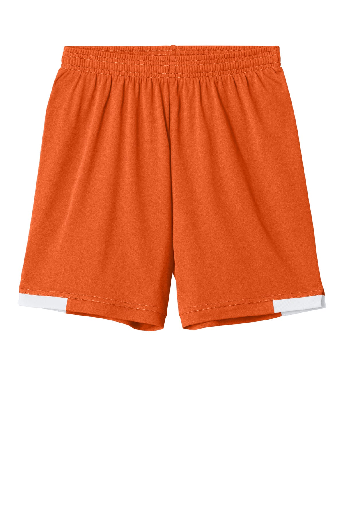 Sport-Tek Youth Club 5  Short - Deep Orange/ White