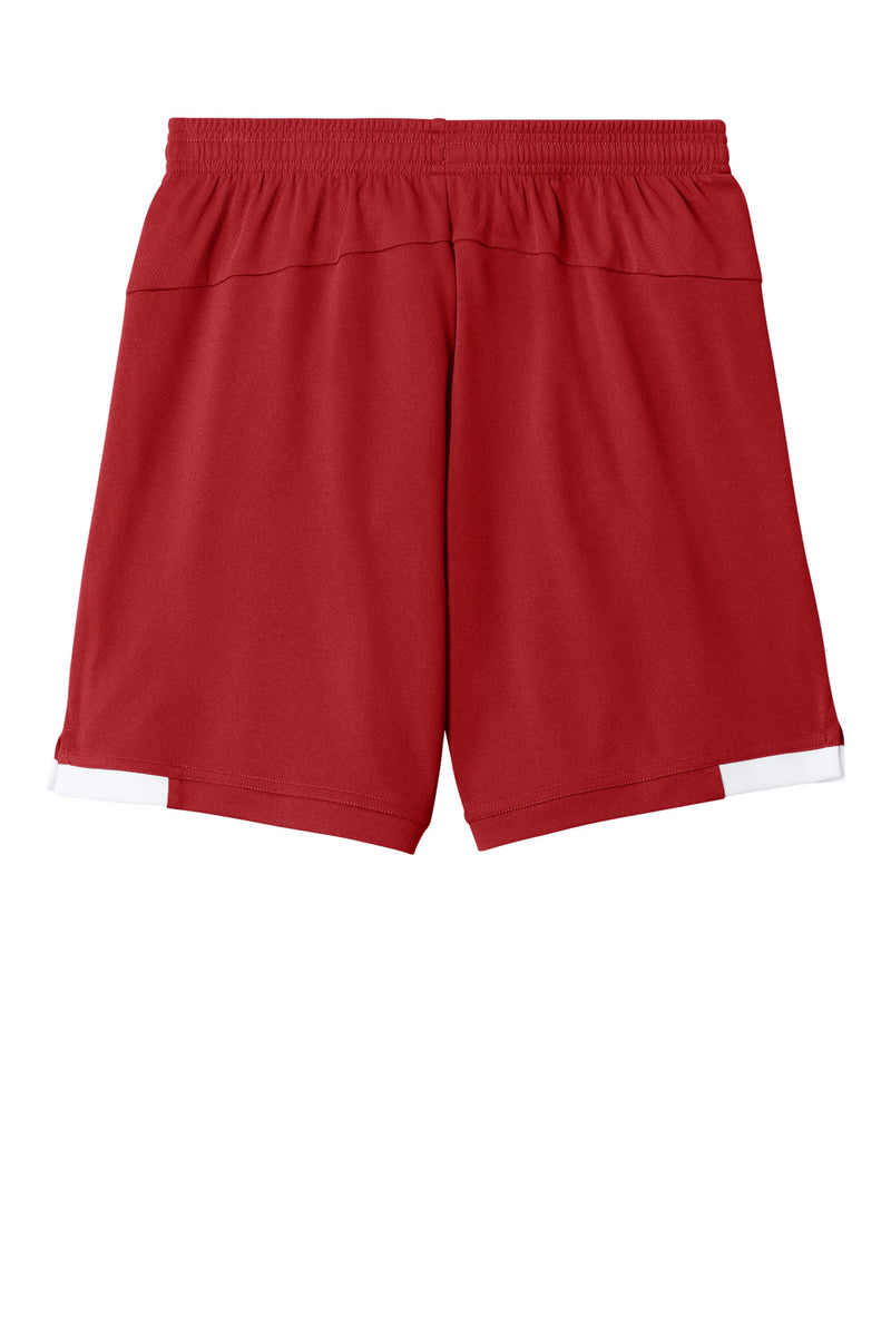 Sport-Tek Youth Club 5  Short - Deep Red/ White