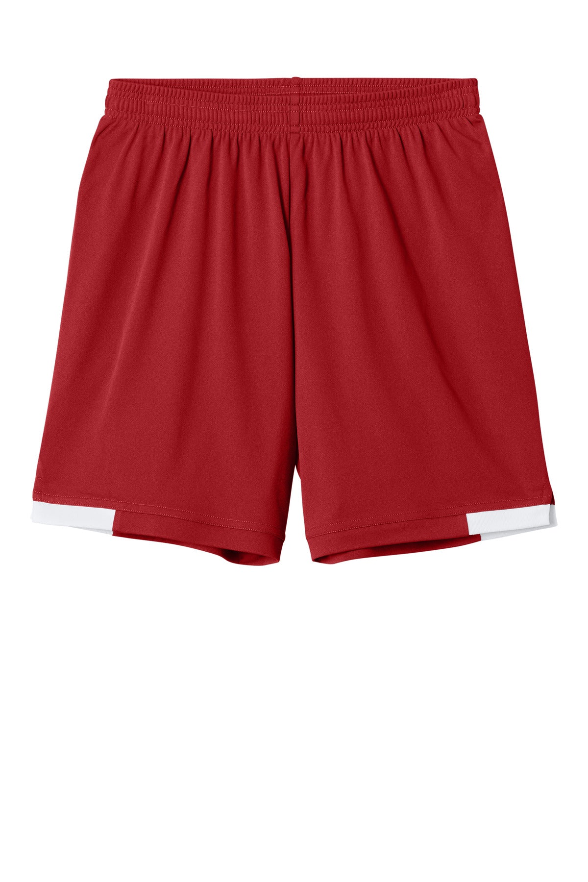 Sport-Tek Youth Club 5  Short - Deep Red/ White