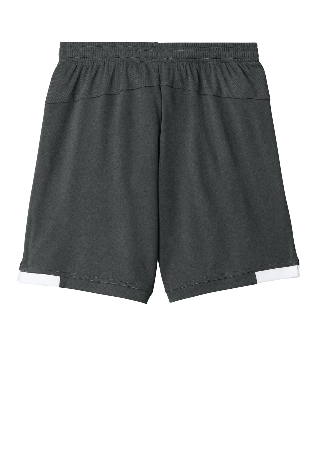 Sport-Tek Youth Club 5  Short - Iron Grey/ White