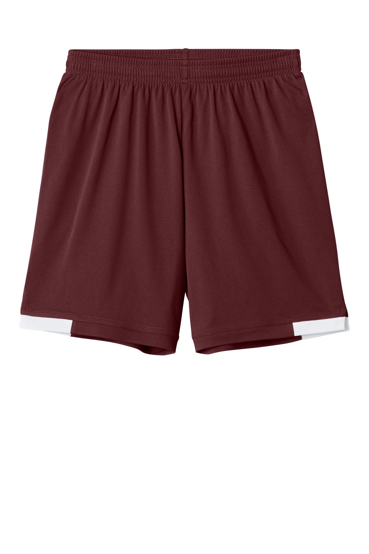 Sport-Tek Youth Club 5  Short - Maroon/ White