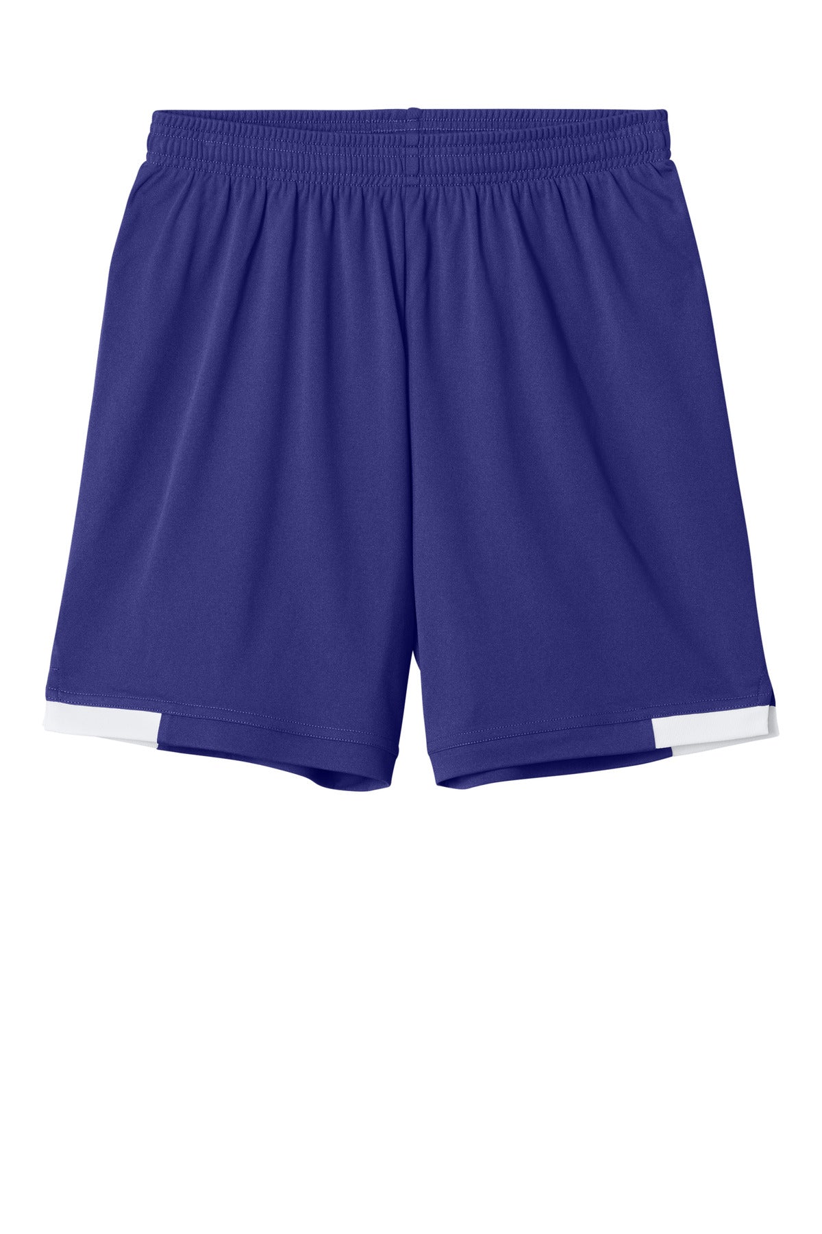 Sport-Tek Youth Club 5  Short - Purple/ White