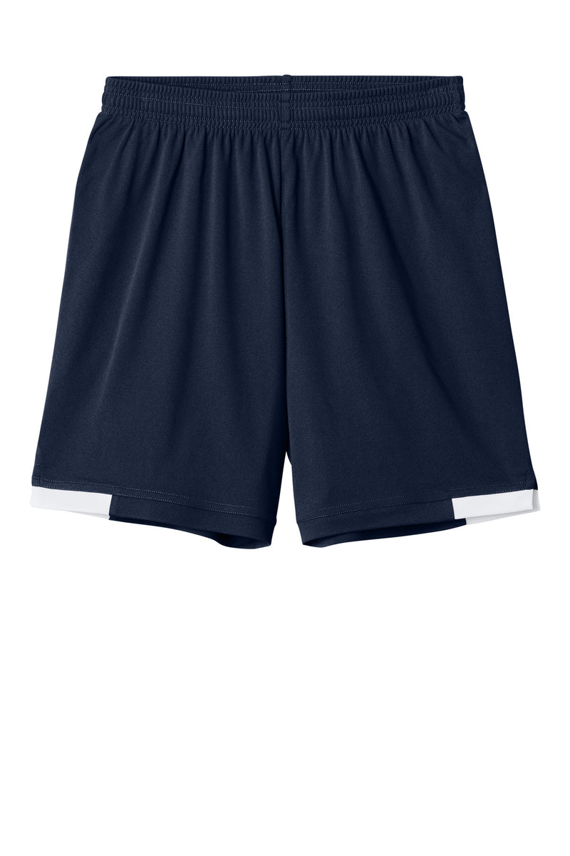Sport-Tek Youth Club 5  Short - True Navy/ White