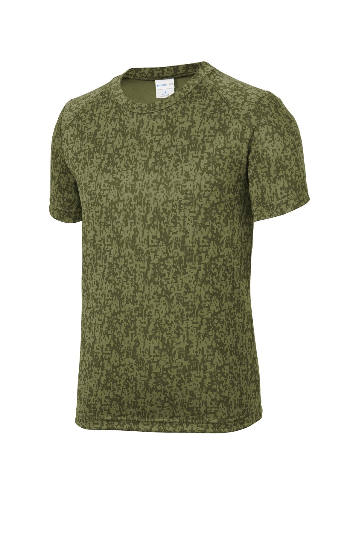 Sport-Tek  Youth Digi Camo Tee - Olive Drab Green