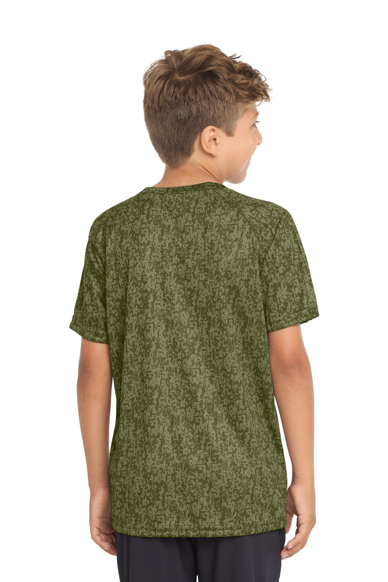 Sport-Tek  Youth Digi Camo Tee - Olive Drab Green