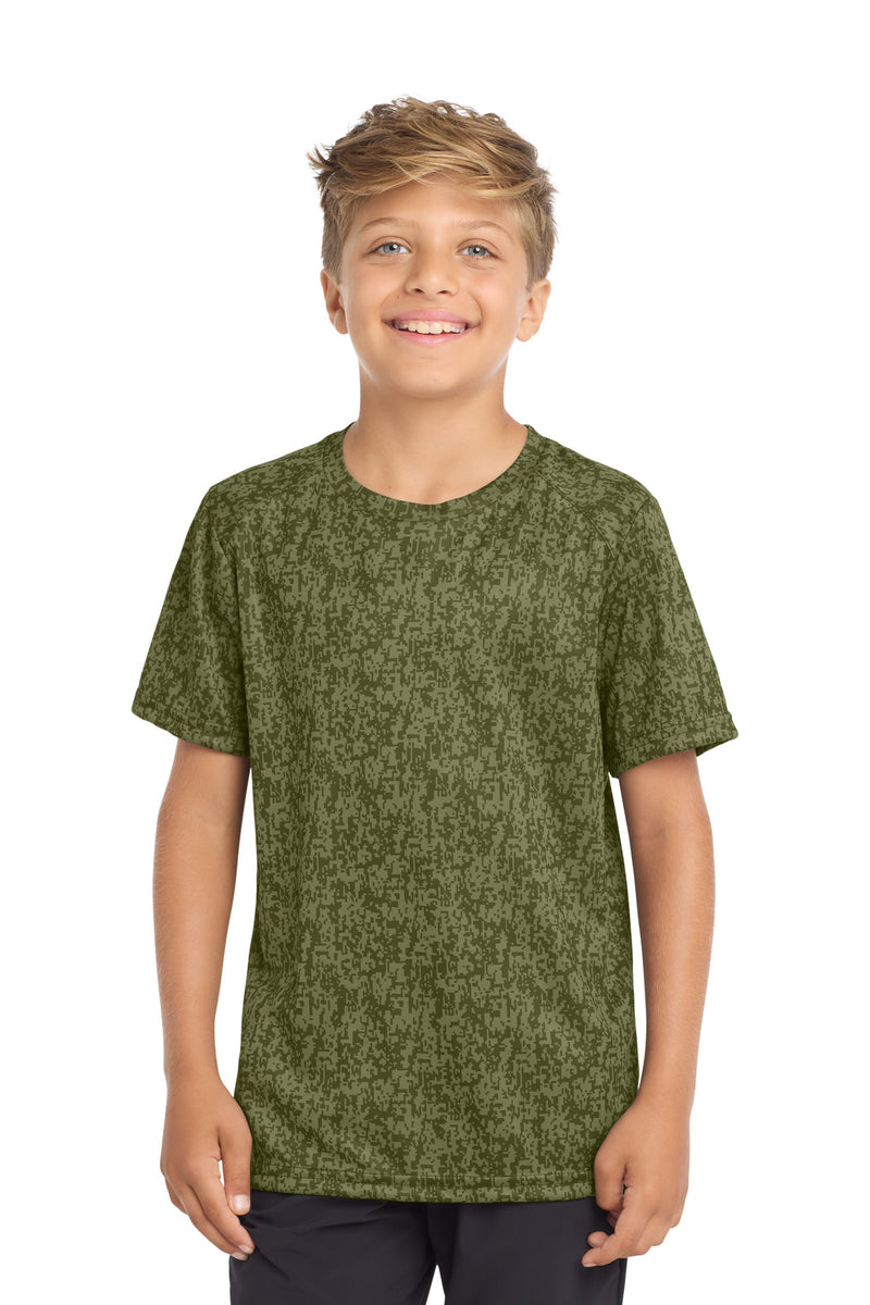 Sport-Tek  Youth Digi Camo Tee - Olive Drab Green