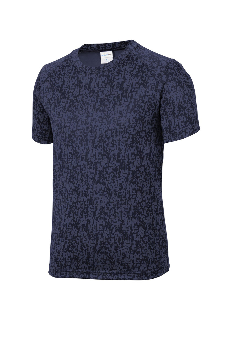 Sport-Tek  Youth Digi Camo Tee - True Navy