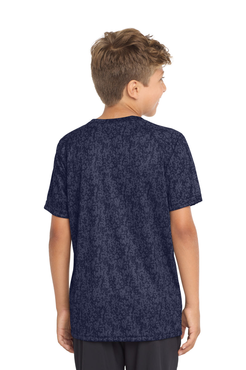 Sport-Tek  Youth Digi Camo Tee - True Navy