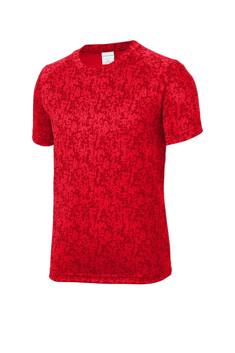 Sport-Tek  Youth Digi Camo Tee - True Red