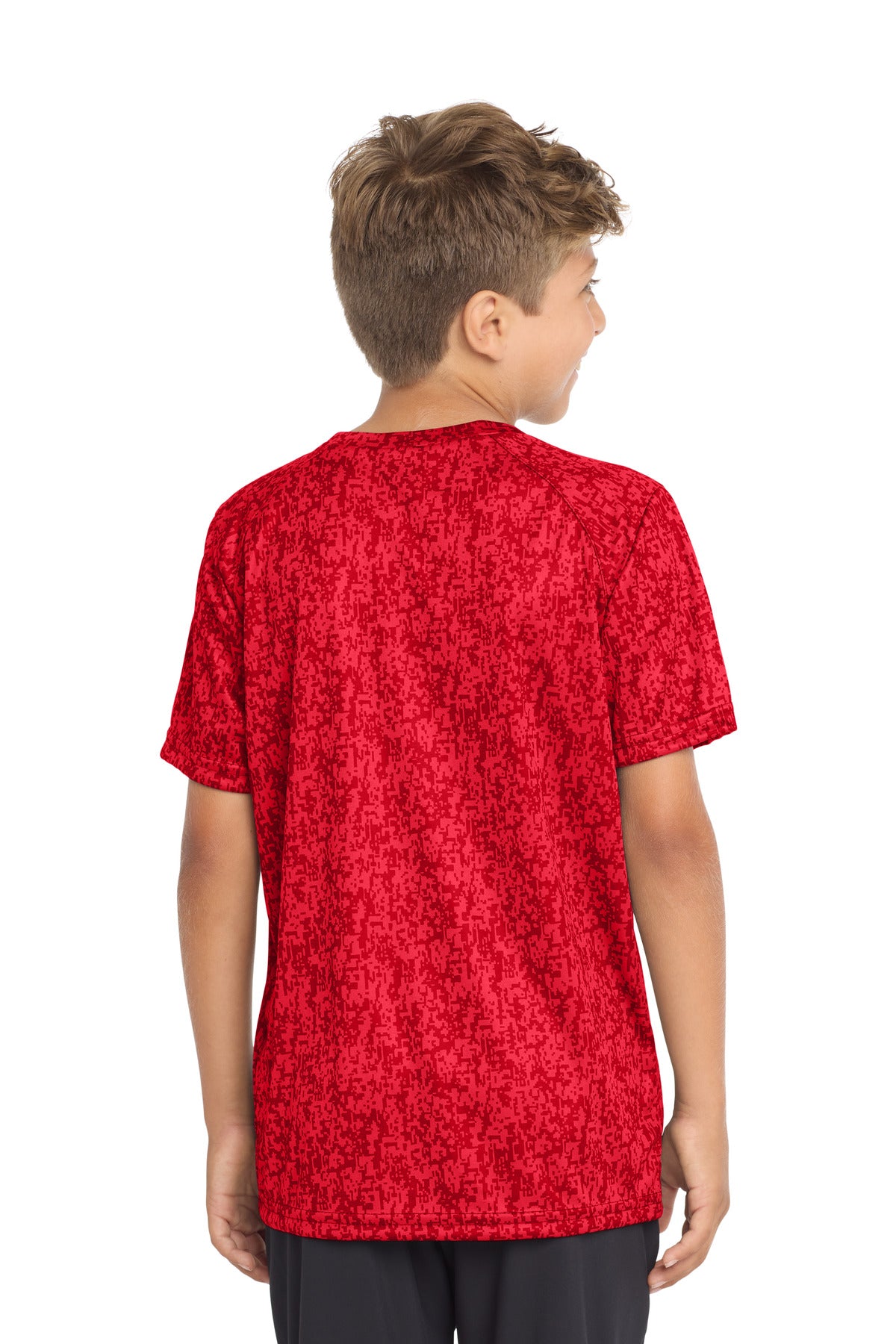 Sport-Tek  Youth Digi Camo Tee - True Red