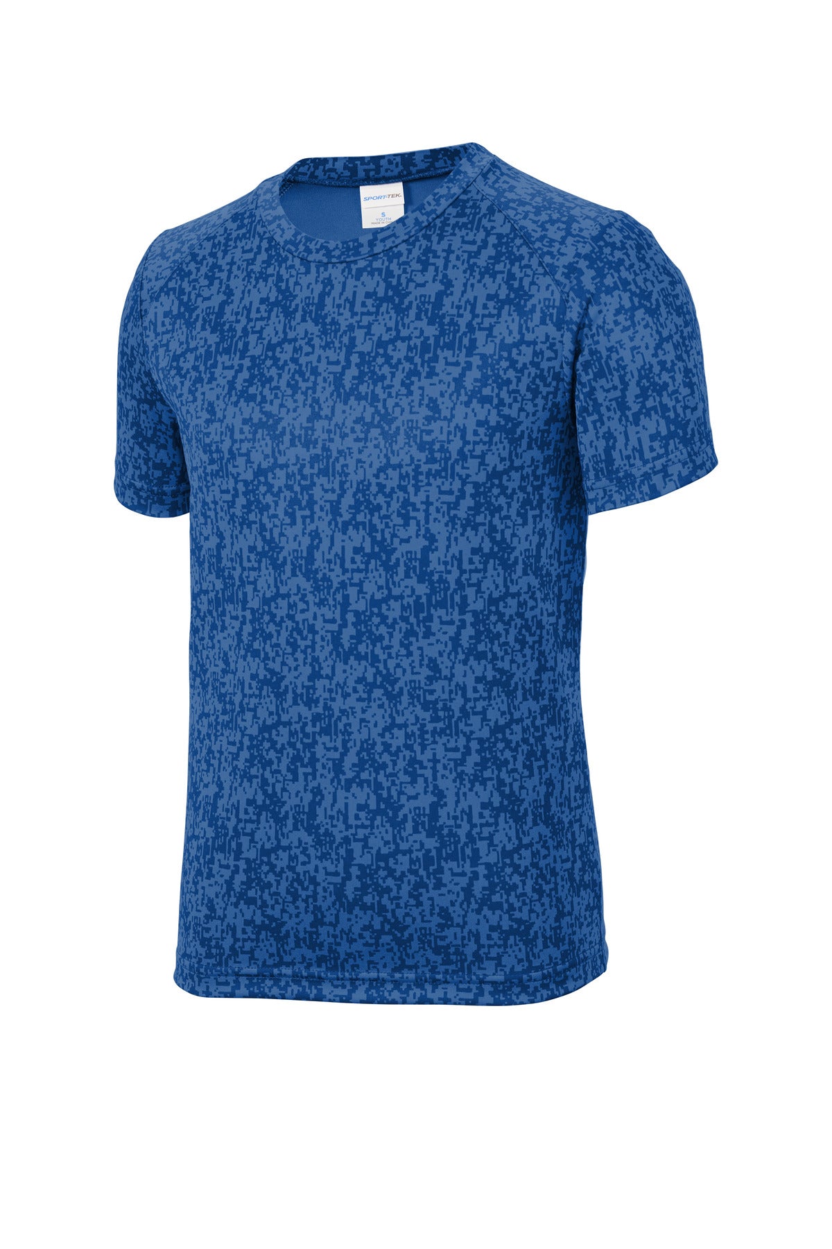 Sport-Tek  Youth Digi Camo Tee - True Royal