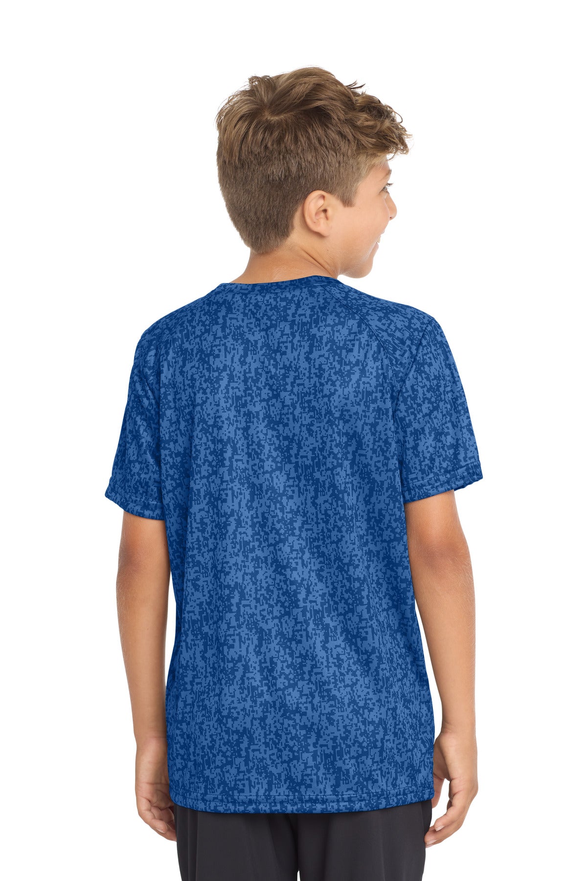 Sport-Tek  Youth Digi Camo Tee - True Royal