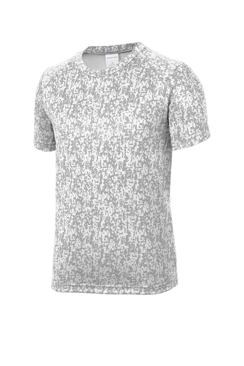 Sport-Tek  Youth Digi Camo Tee - White