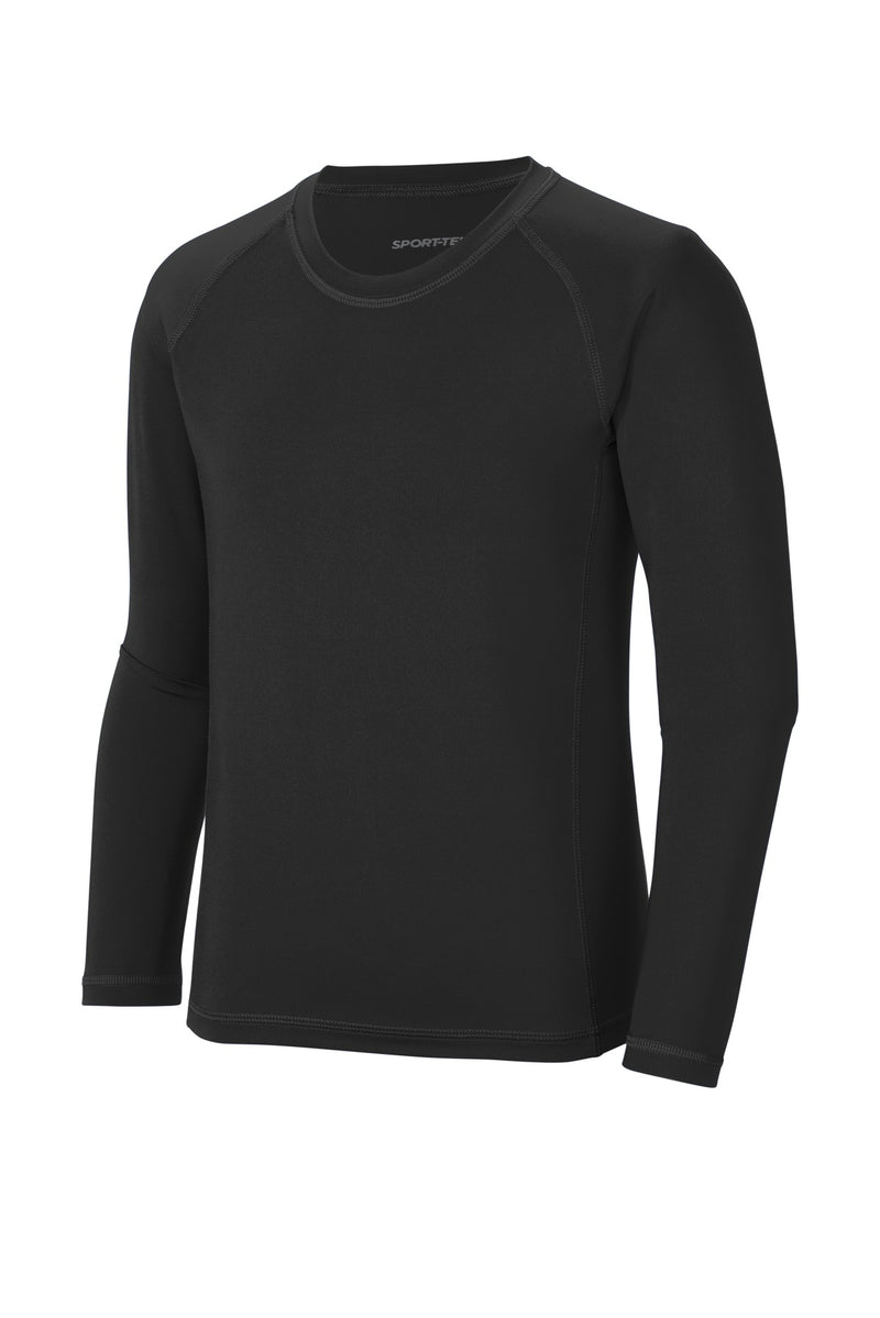 Sport-Tek  Youth Long Sleeve Rashguard Tee - Black