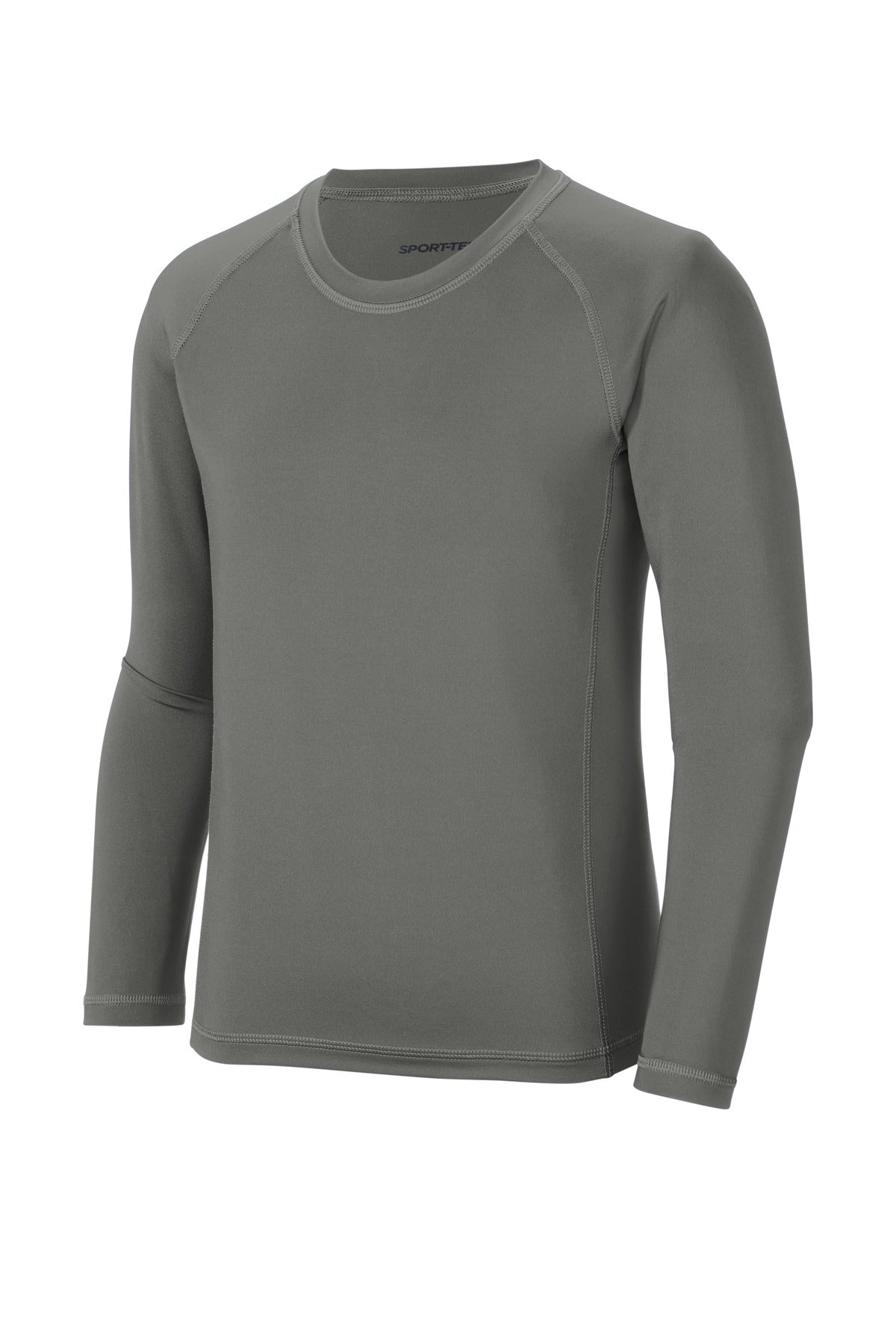 Sport-Tek  Youth Long Sleeve Rashguard Tee - Dark Smoke Grey