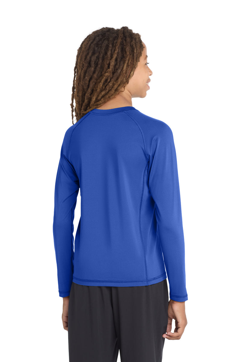 Sport-Tek  Youth Long Sleeve Rashguard Tee - True Royal