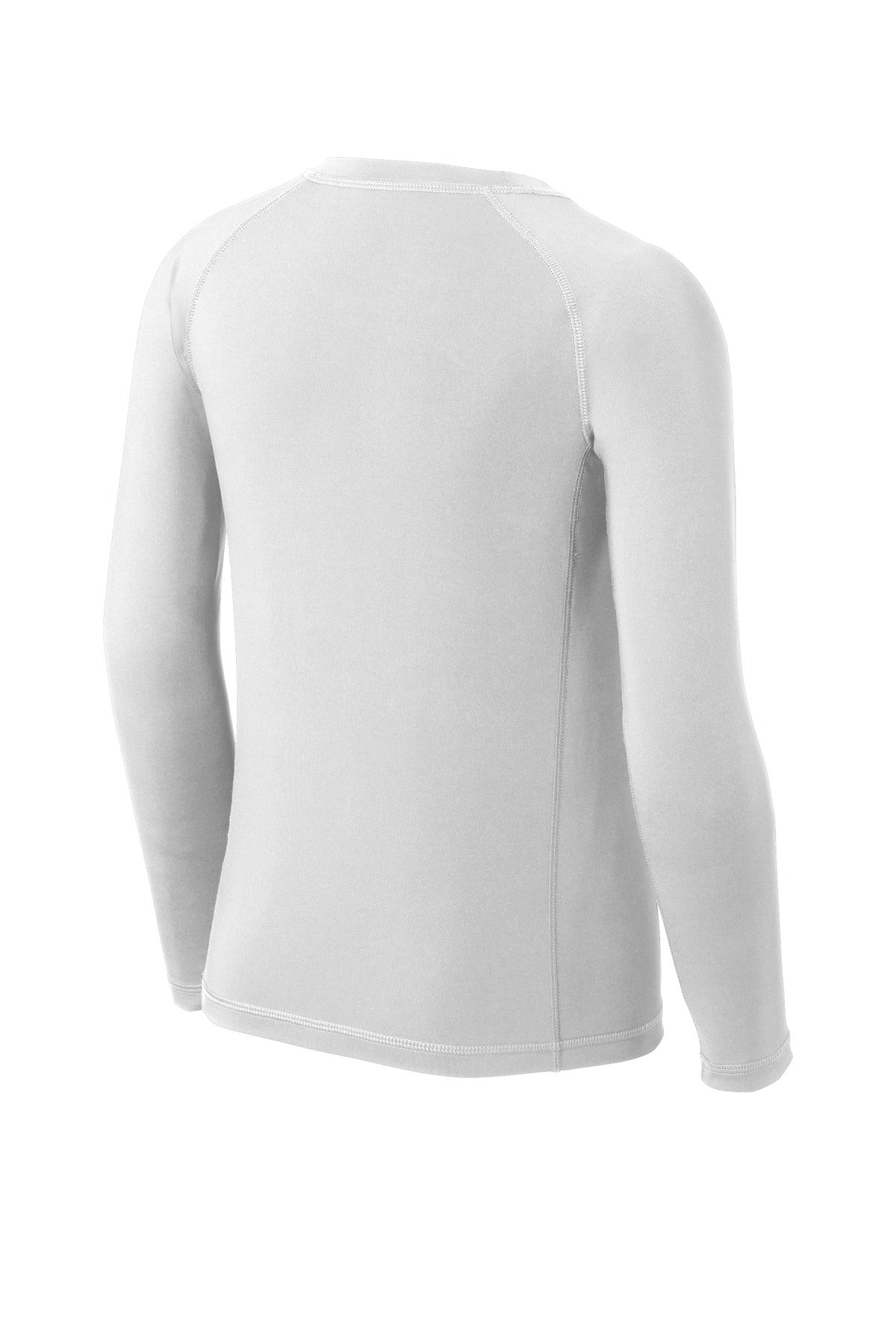 Sport-Tek  Youth Long Sleeve Rashguard Tee - White