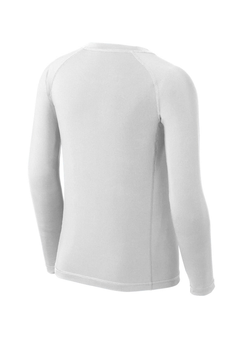 Sport-Tek  Youth Long Sleeve Rashguard Tee - White