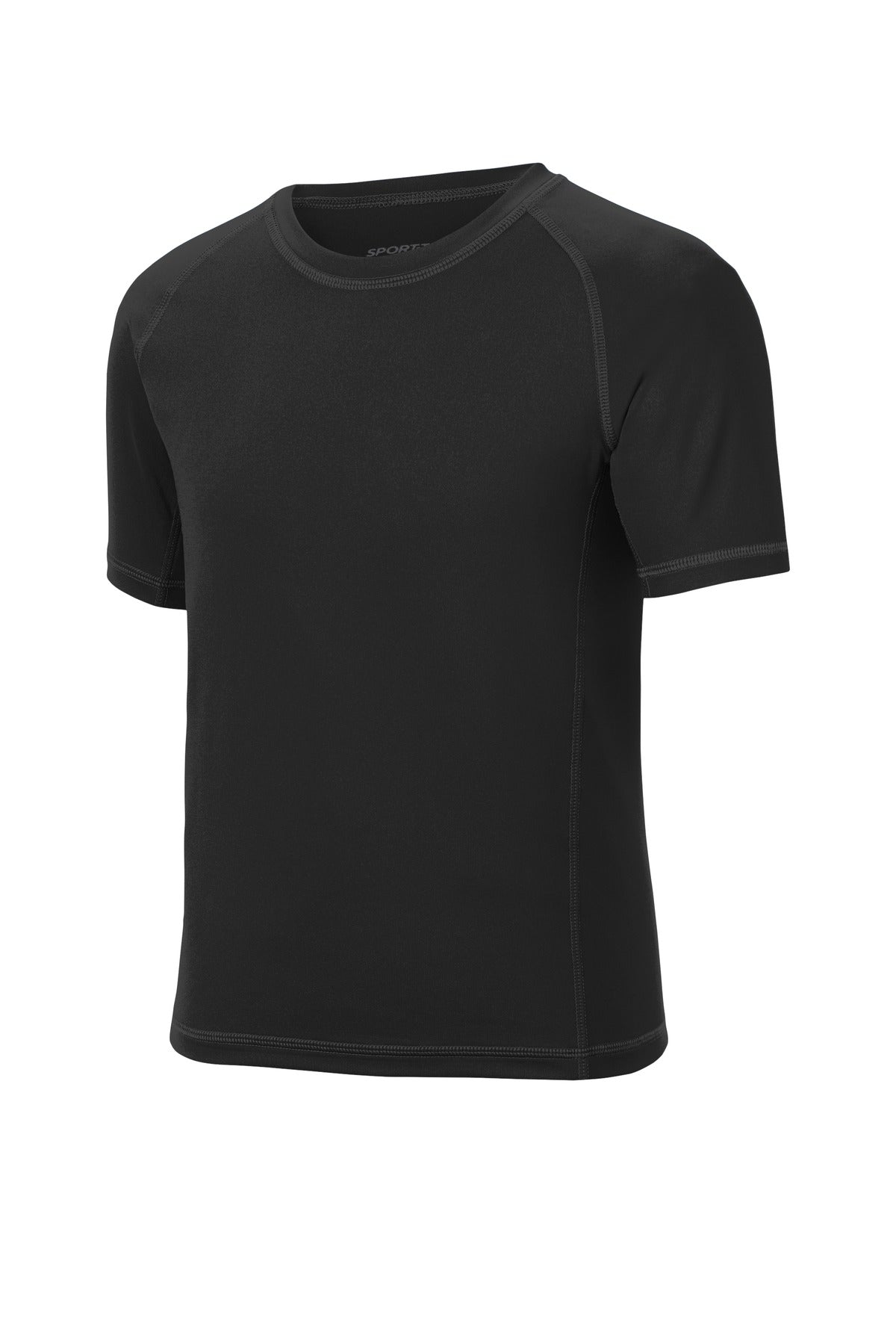 Sport-Tek  Youth Rashguard Tee - Black