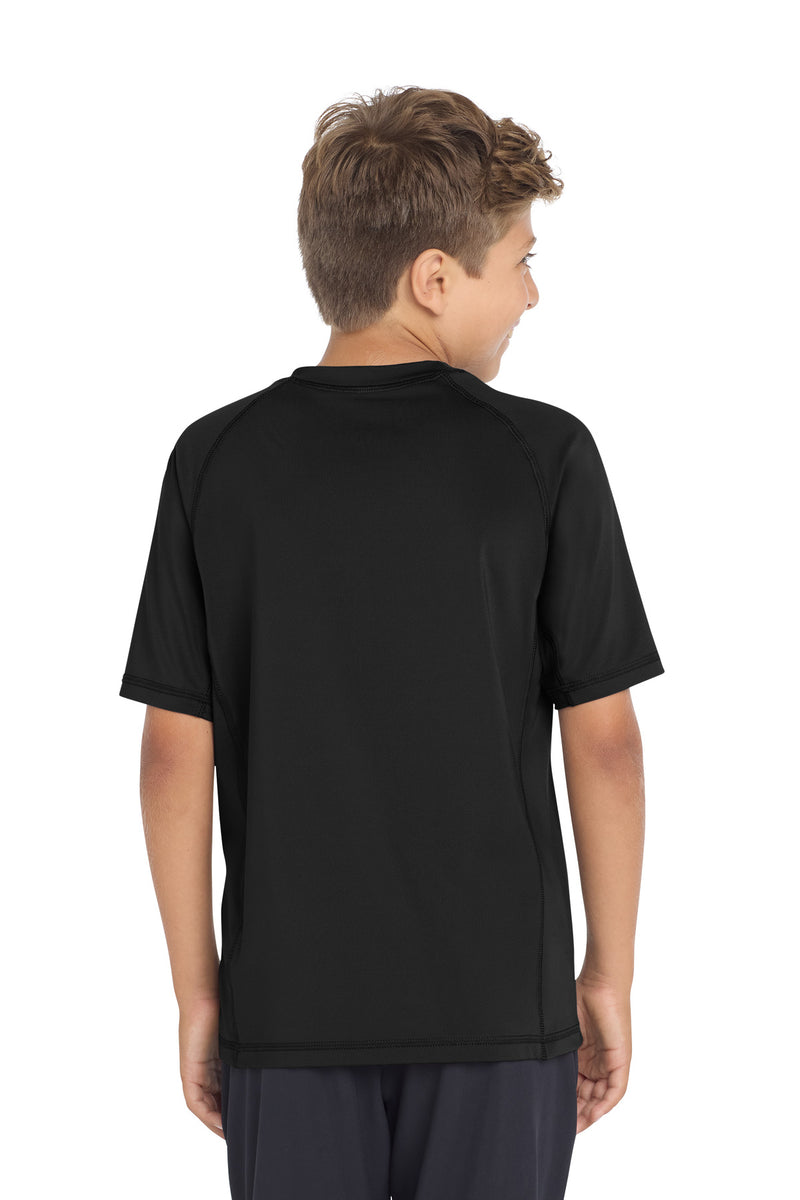 Sport-Tek  Youth Rashguard Tee - Black