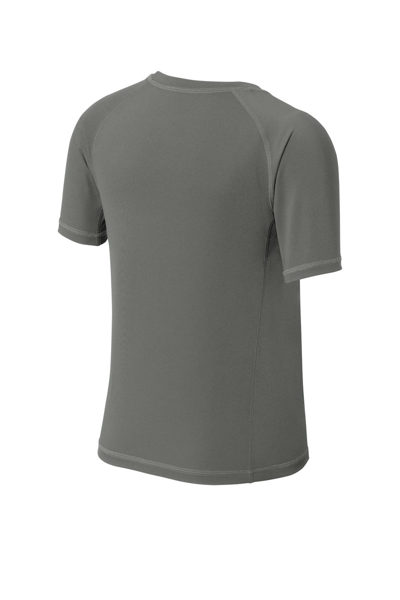 Sport-Tek  Youth Rashguard Tee - Dark Smoke Grey