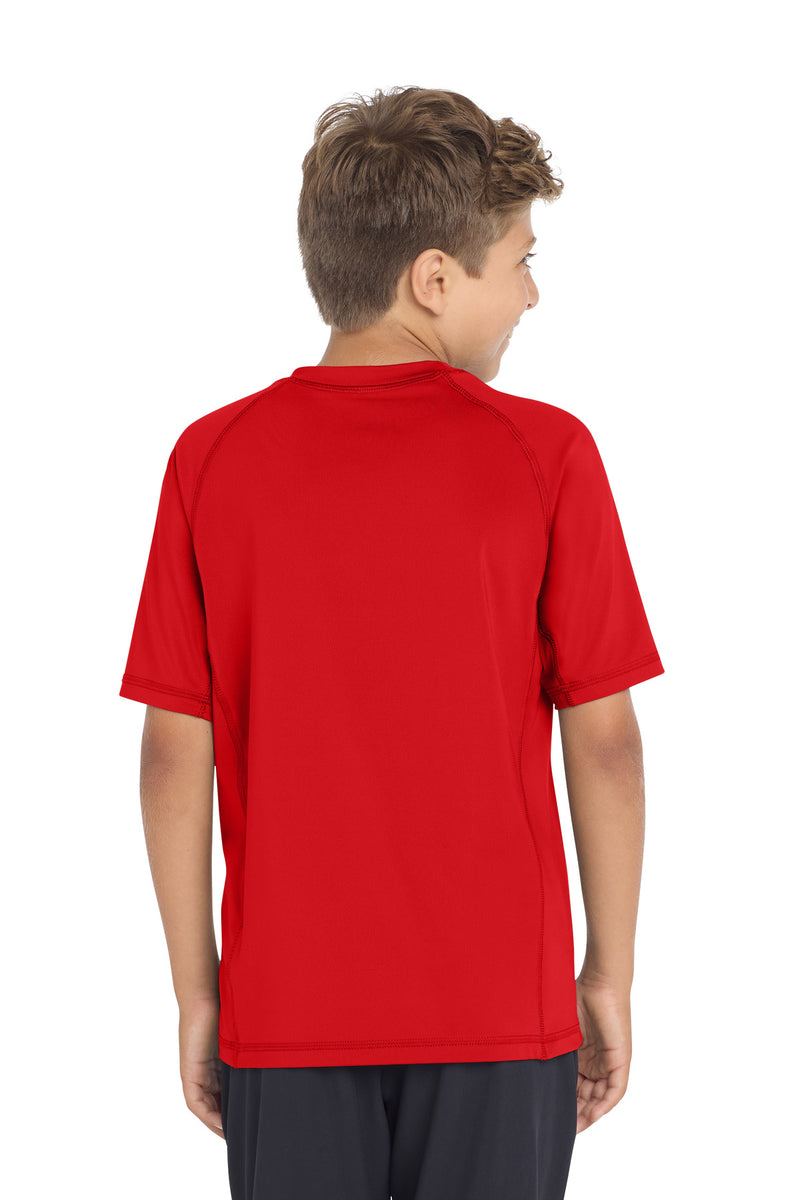 Sport-Tek  Youth Rashguard Tee - True Red