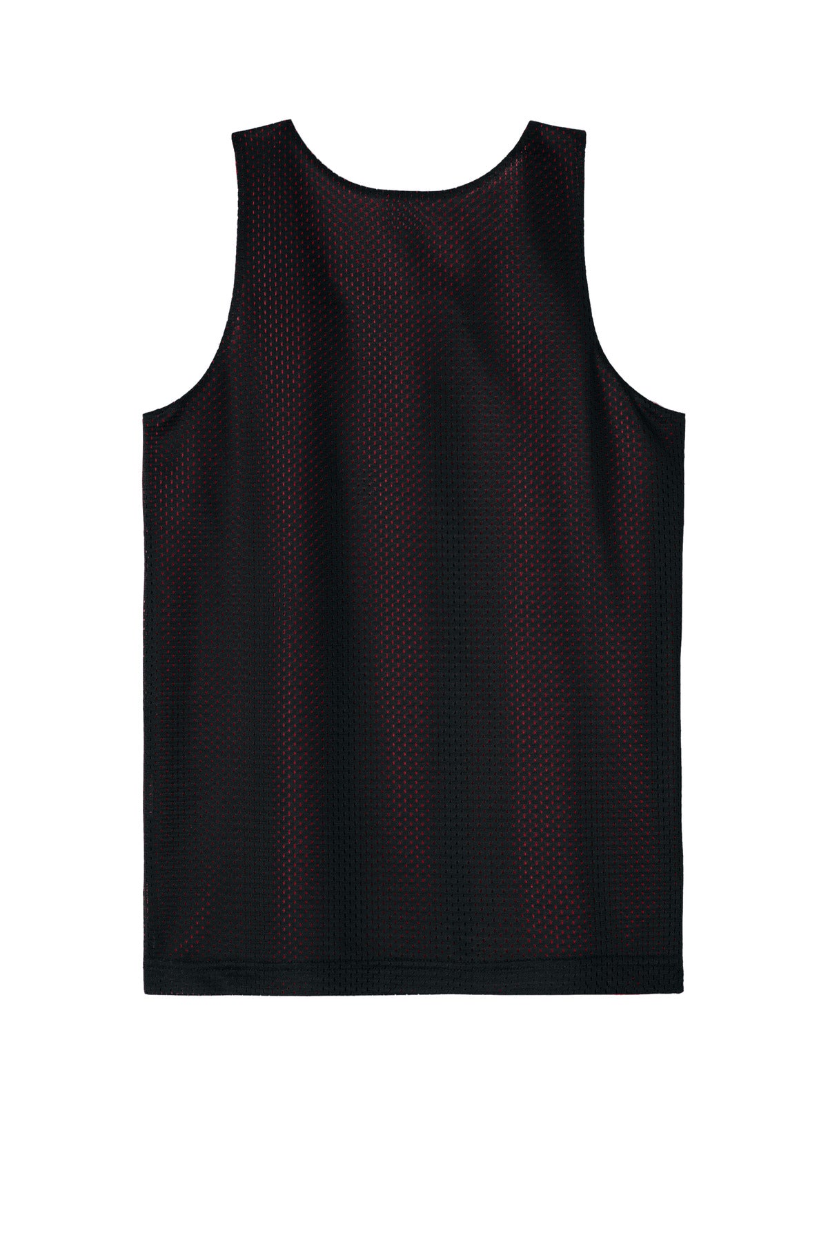 Sport-Tek Youth PosiCharge Reversible Mesh Tank - Black/ Deep Red