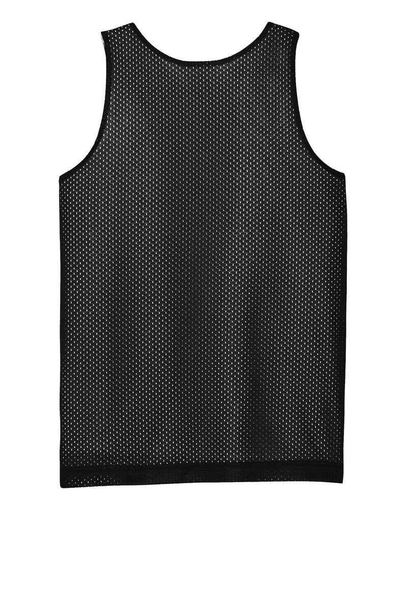 Sport-Tek Youth PosiCharge Reversible Mesh Tank - Black/ White
