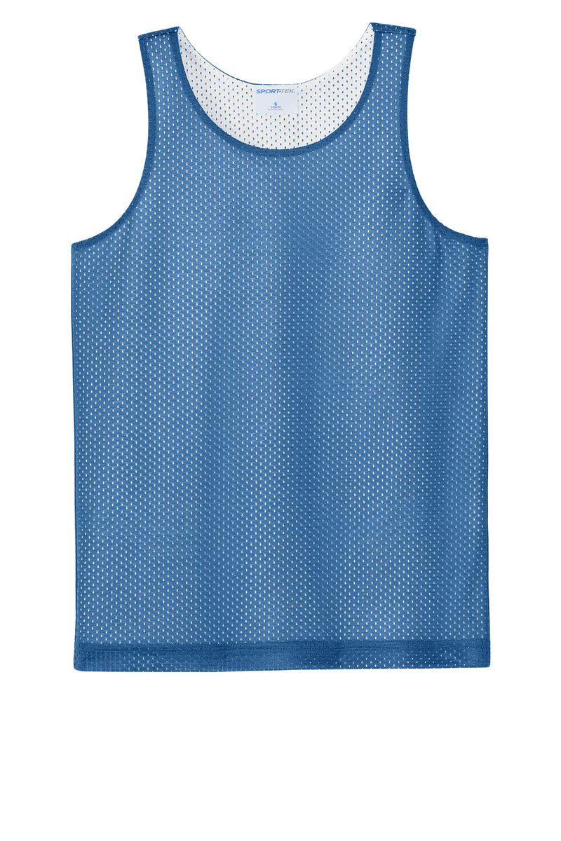 Sport-Tek Youth PosiCharge Reversible Mesh Tank - Carolina Blue/ White