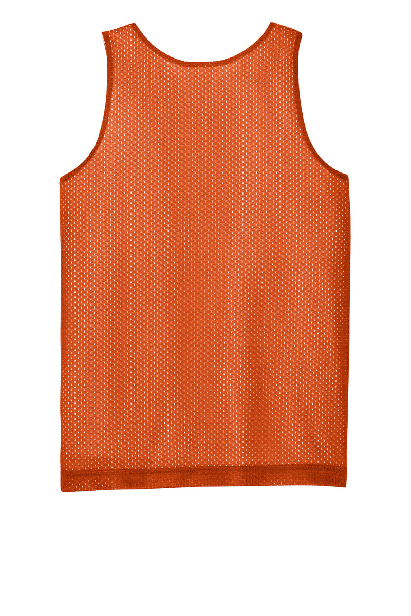 Sport-Tek Youth PosiCharge Reversible Mesh Tank - Deep Orange/ White