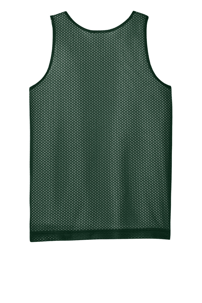 Sport-Tek Youth PosiCharge Reversible Mesh Tank - Forest Green/ White