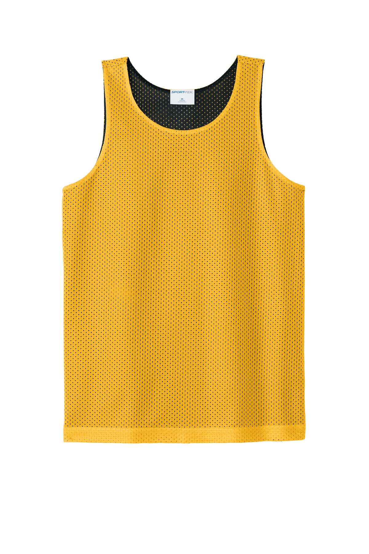 Sport-Tek Youth PosiCharge Reversible Mesh Tank - Gold/ Black