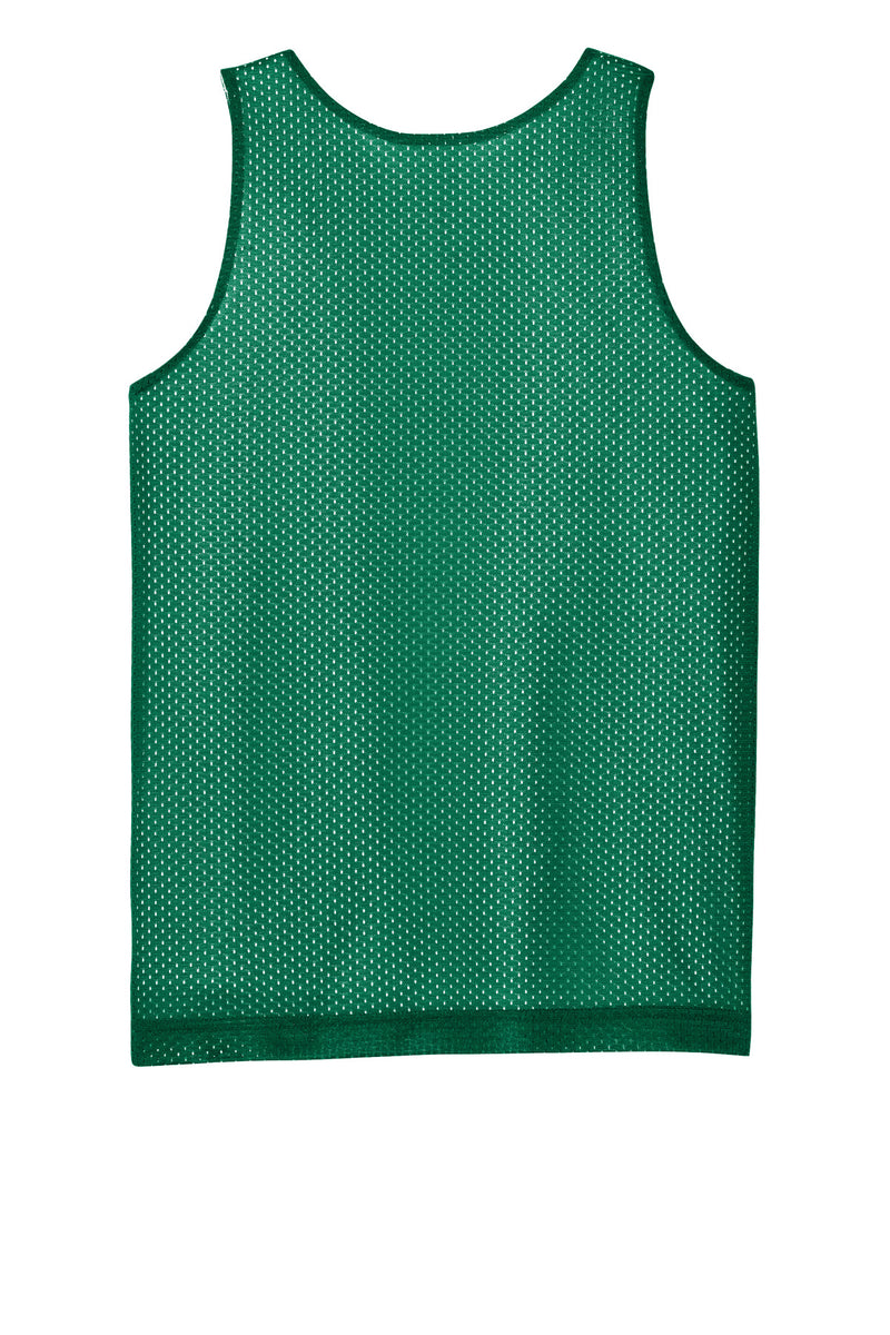 Sport-Tek Youth PosiCharge Reversible Mesh Tank - Kelly Green/ White