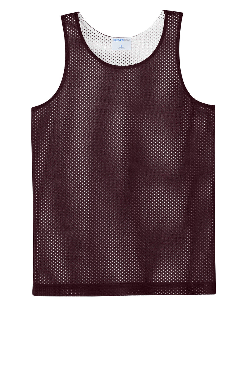 Sport-Tek Youth PosiCharge Reversible Mesh Tank - Maroon/ White