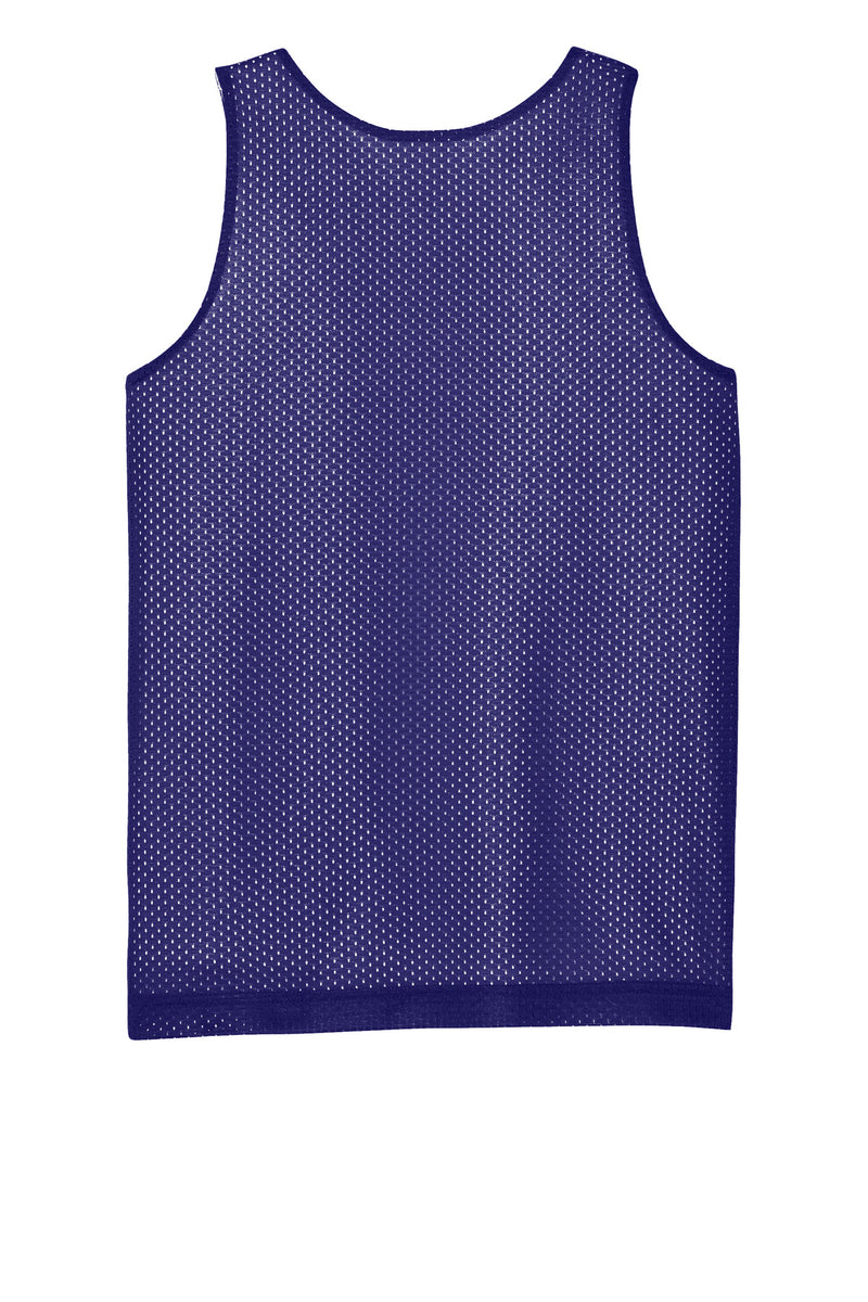 Sport-Tek Youth PosiCharge Reversible Mesh Tank - Purple/ White