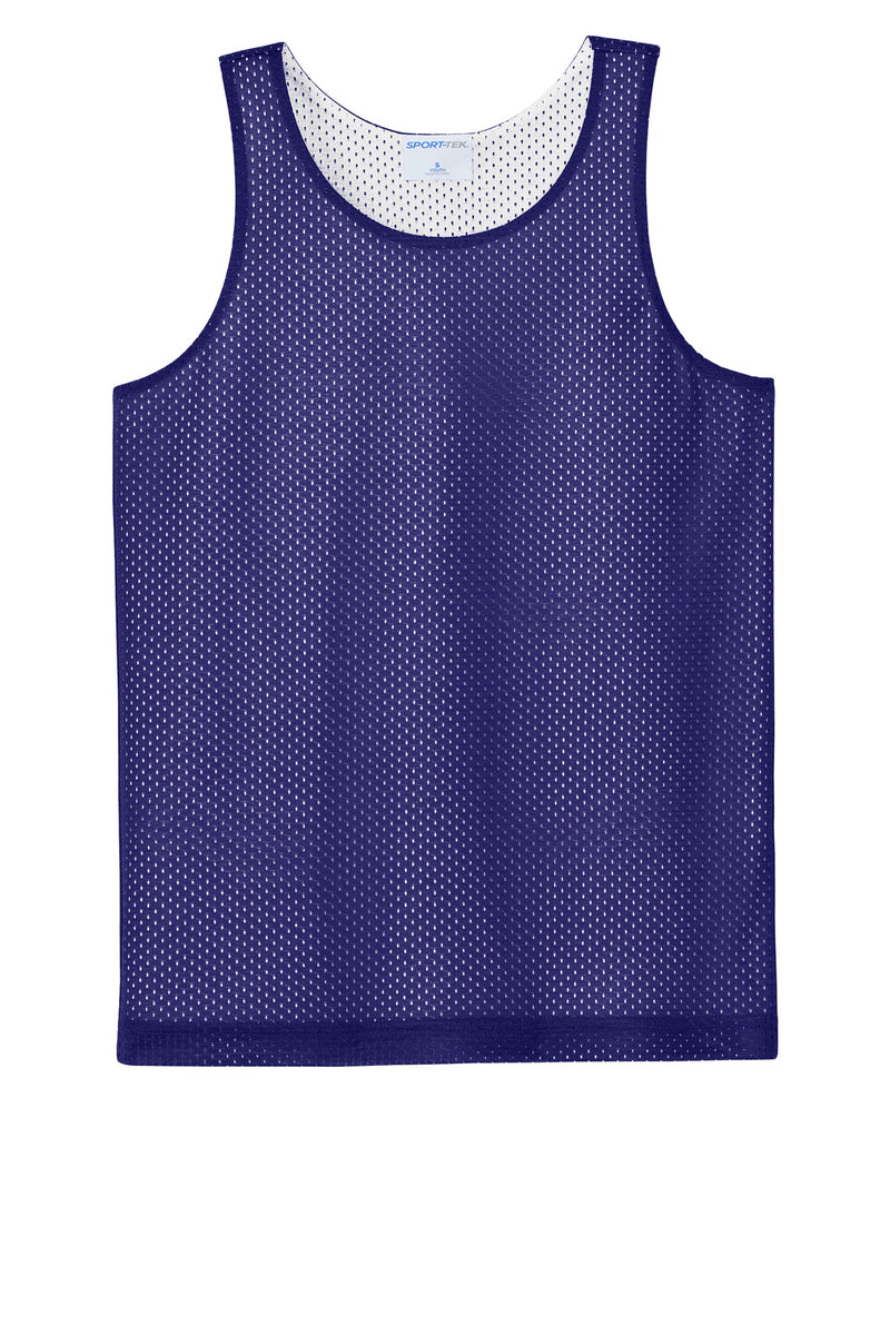 Sport-Tek Youth PosiCharge Reversible Mesh Tank - Purple/ White