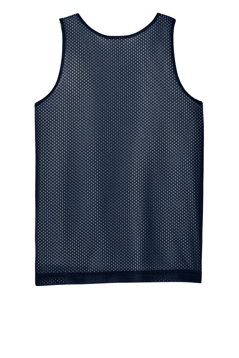 Sport-Tek Youth PosiCharge Reversible Mesh Tank - True Navy/ White
