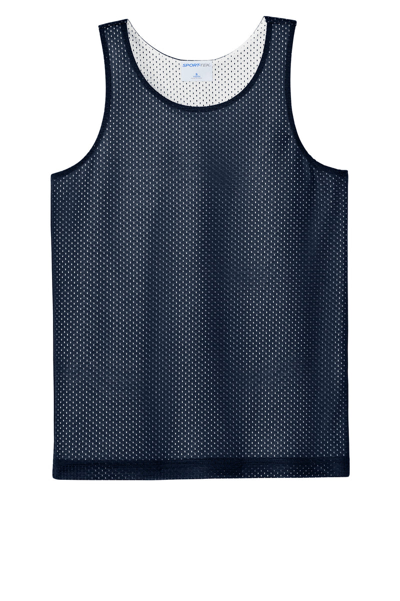 Sport-Tek Youth PosiCharge Reversible Mesh Tank - True Navy/ White