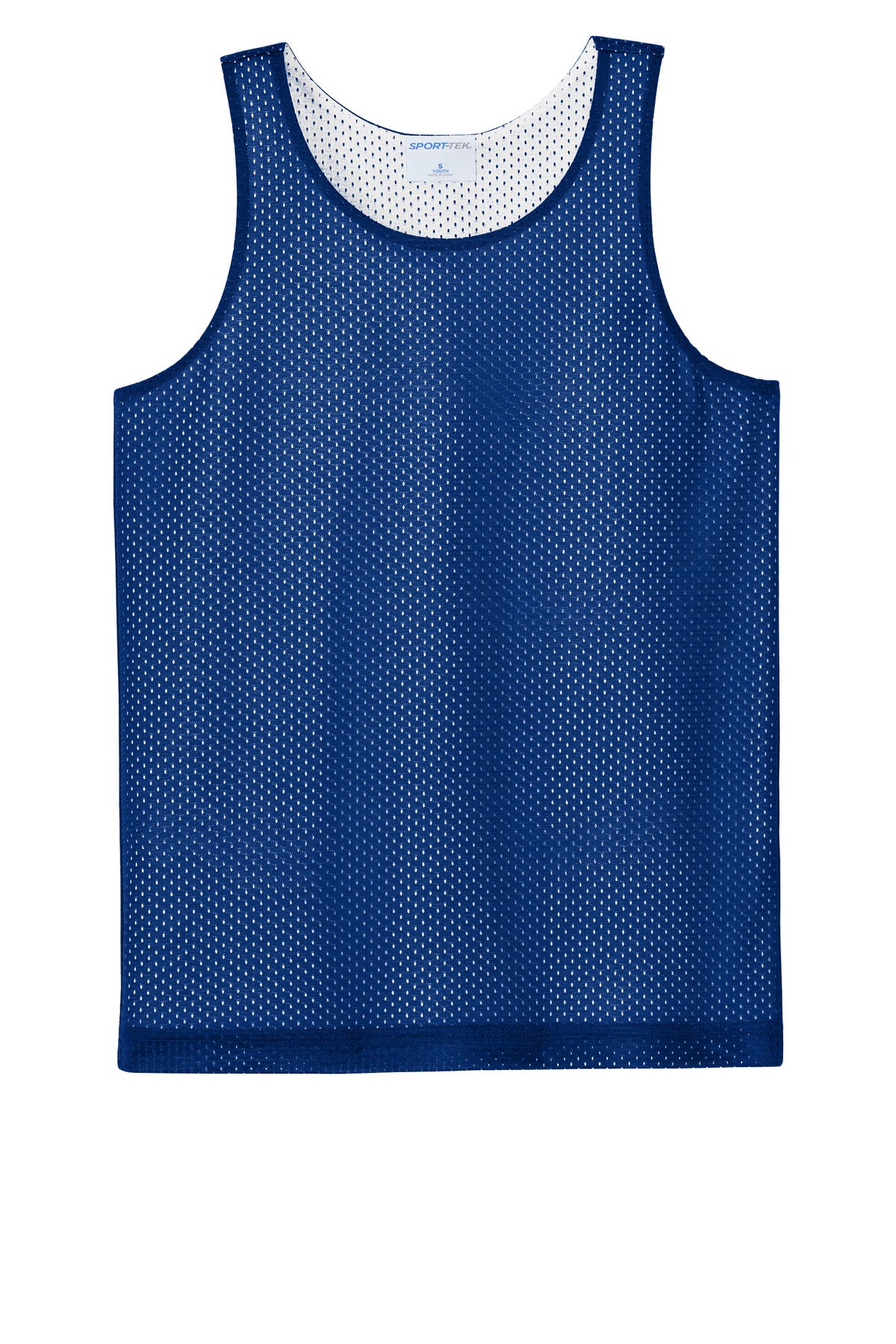 Sport-Tek Youth PosiCharge Reversible Mesh Tank - True Royal/ White