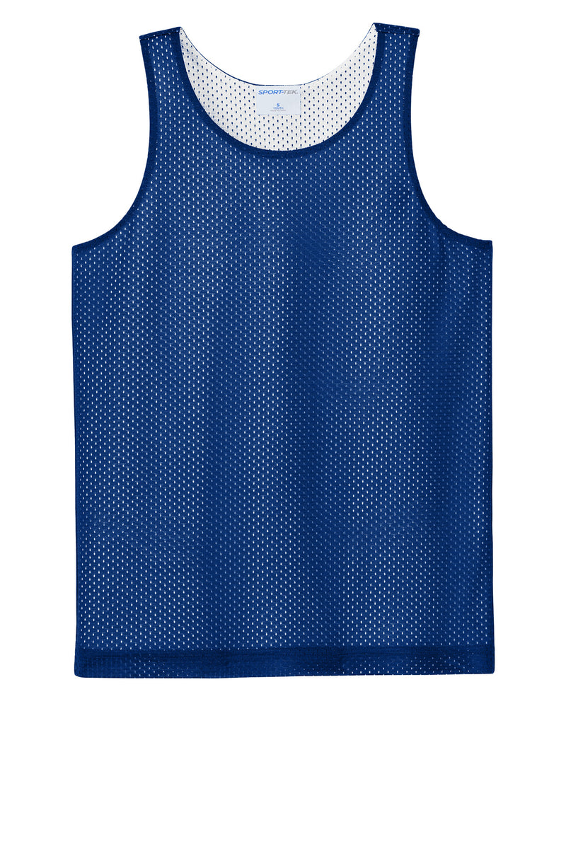 Sport-Tek Youth PosiCharge Reversible Mesh Tank - True Royal/ White