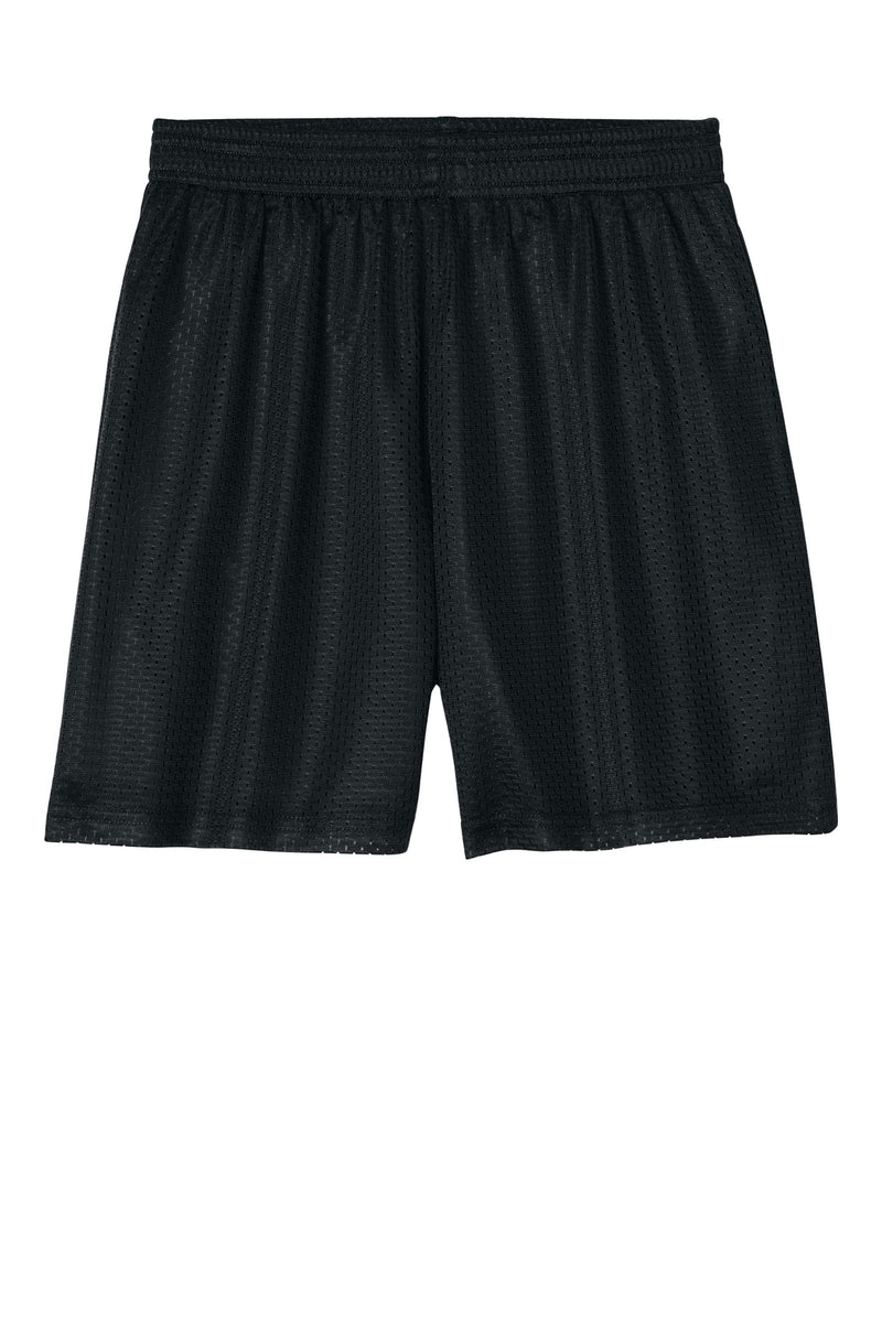 Sport-Tek Youth PosiCharge Mesh 5  Short - Black