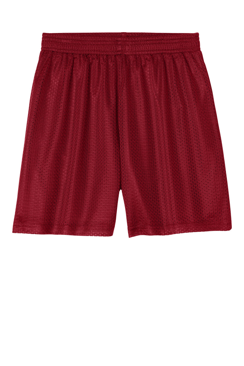 Sport-Tek Youth PosiCharge Mesh 5  Short - Deep Red