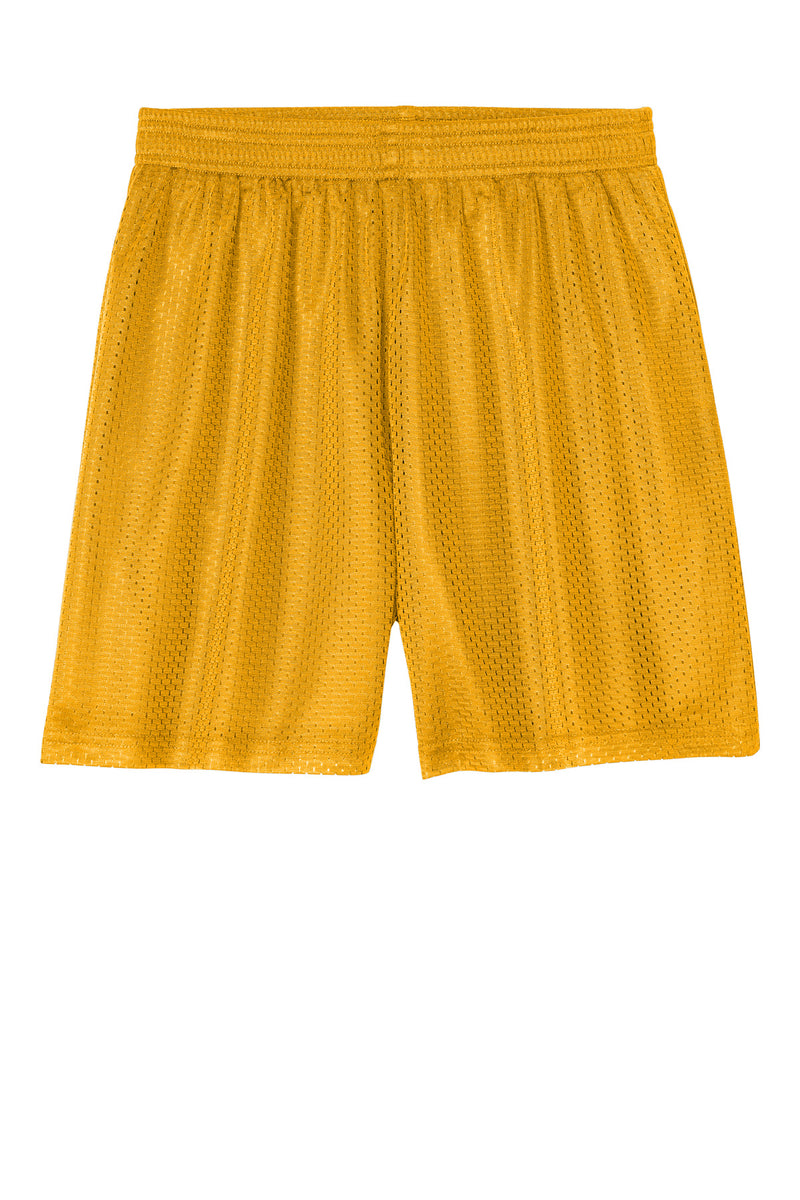 Sport-Tek Youth PosiCharge Mesh 5  Short - Gold