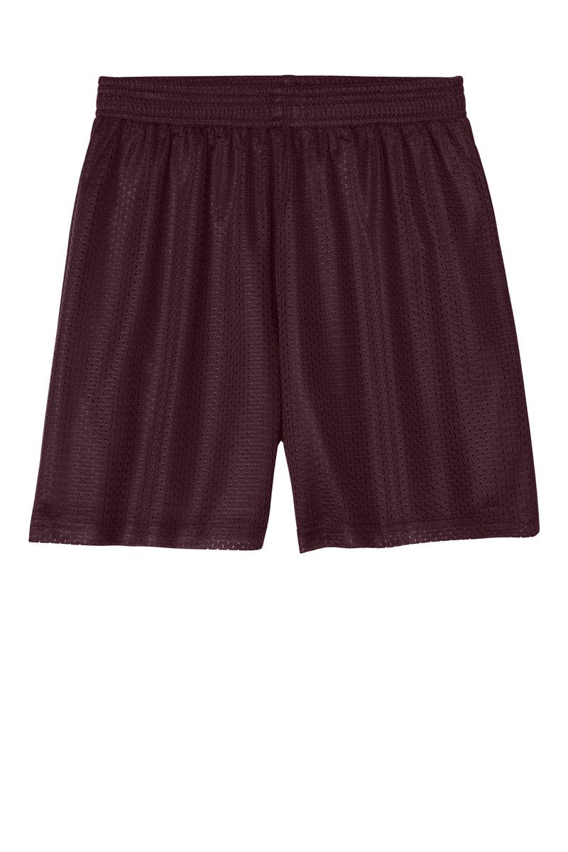 Sport-Tek Youth PosiCharge Mesh 5  Short - Maroon