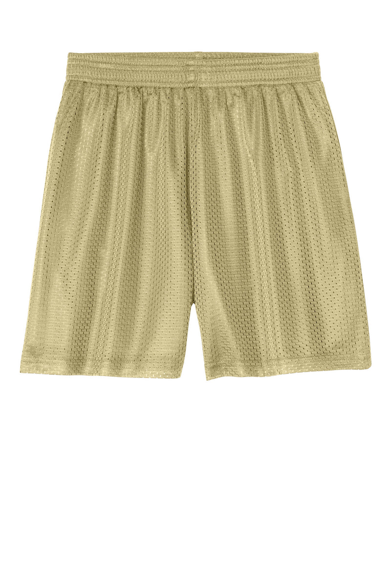 Sport-Tek Youth PosiCharge Mesh 5  Short - Vegas Gold