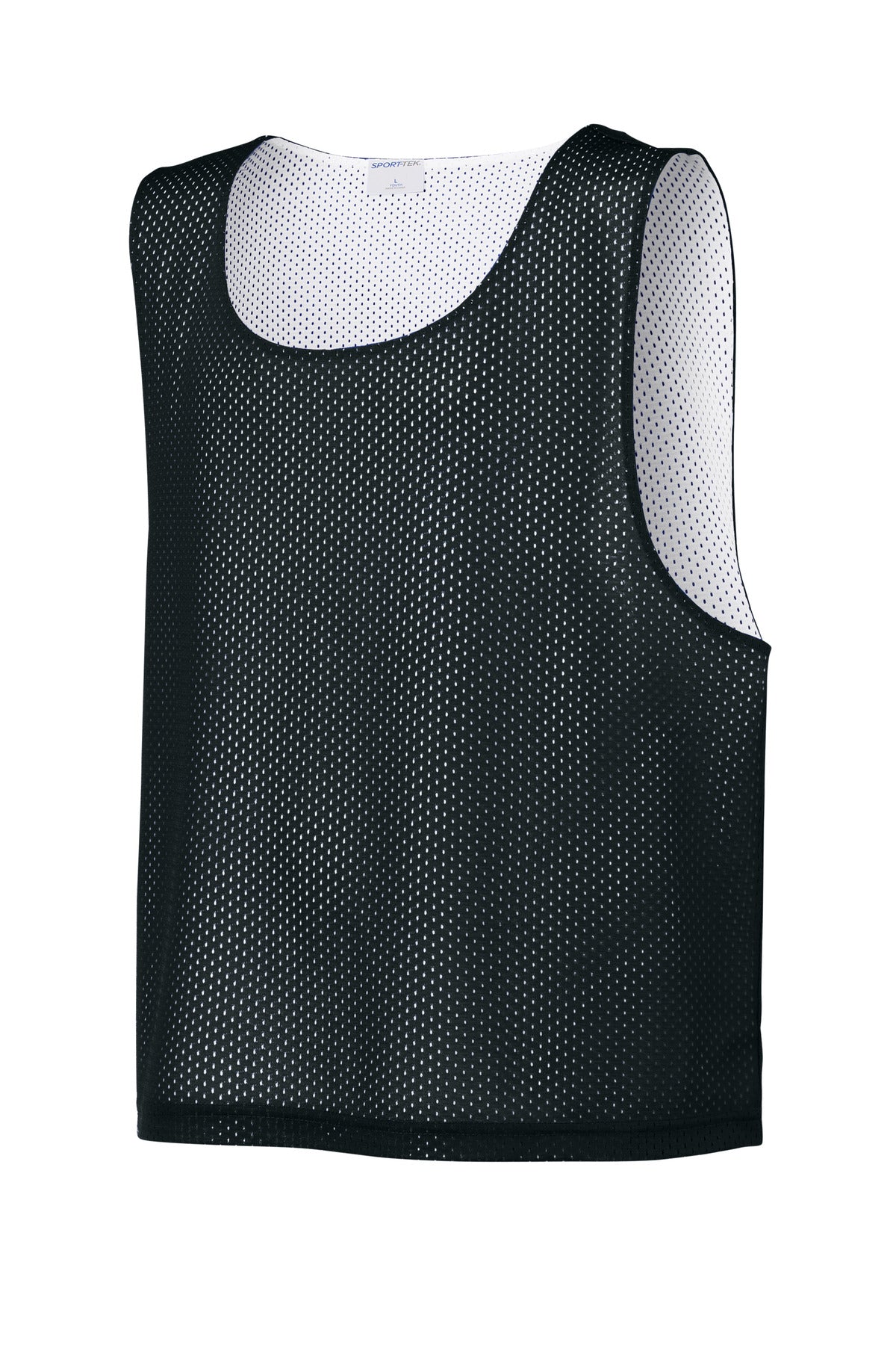 Sport-Tek Youth Lacrosse Reversible Pinnie - Black/ White