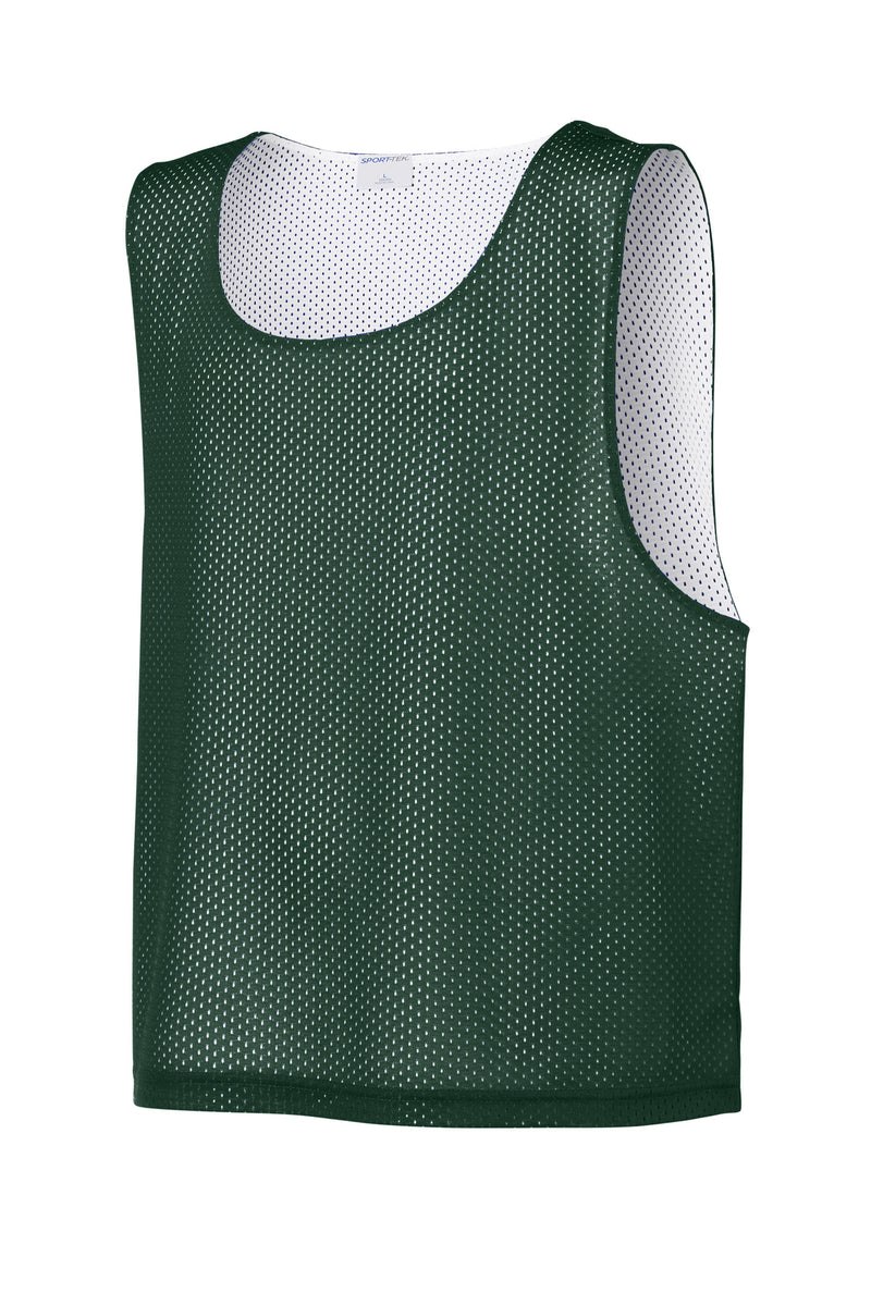 Sport-Tek Youth Lacrosse Reversible Pinnie - Forest Green/ White