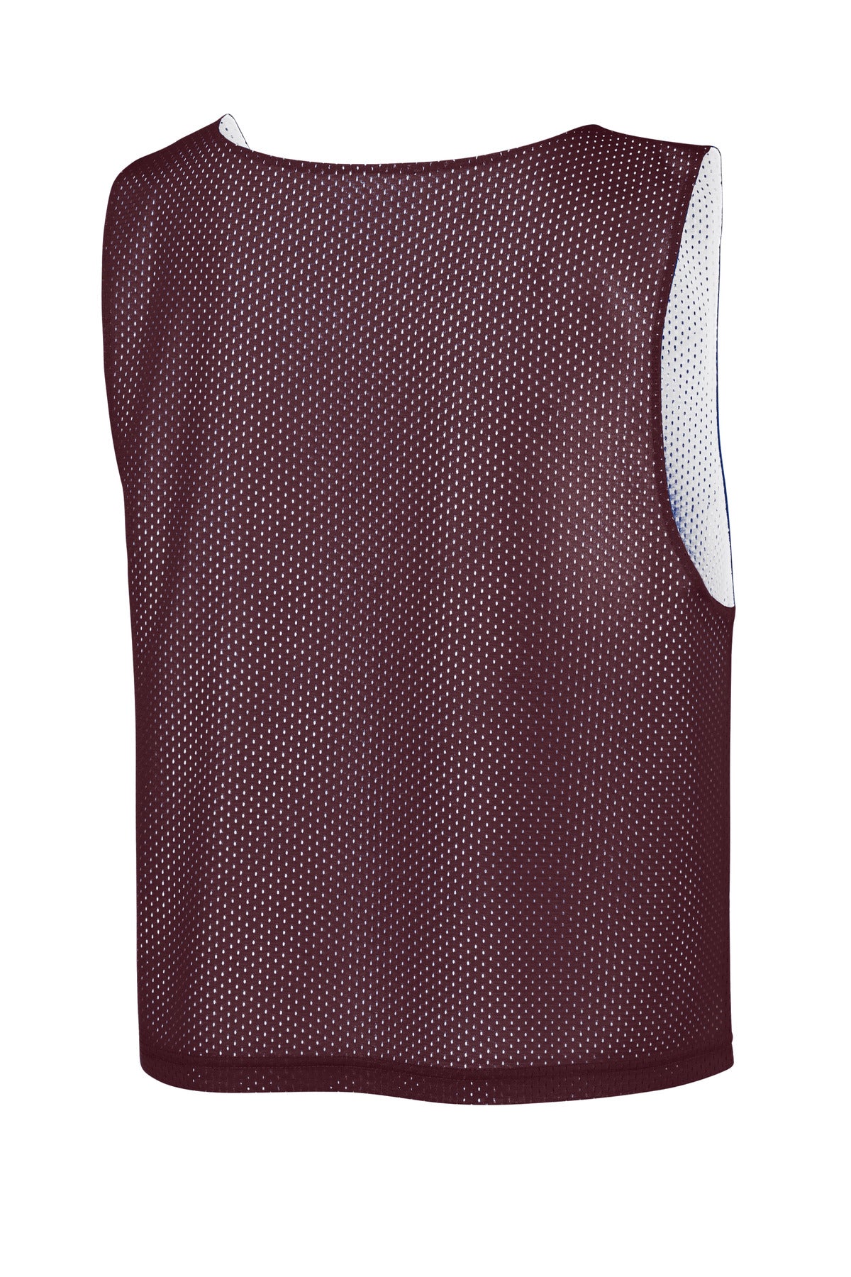 Sport-Tek Youth Lacrosse Reversible Pinnie - Maroon/ White