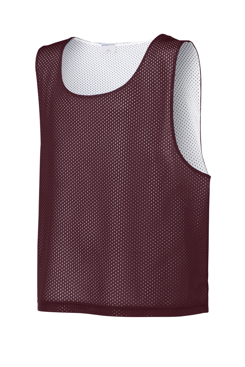 Sport-Tek Youth Lacrosse Reversible Pinnie - Maroon/ White